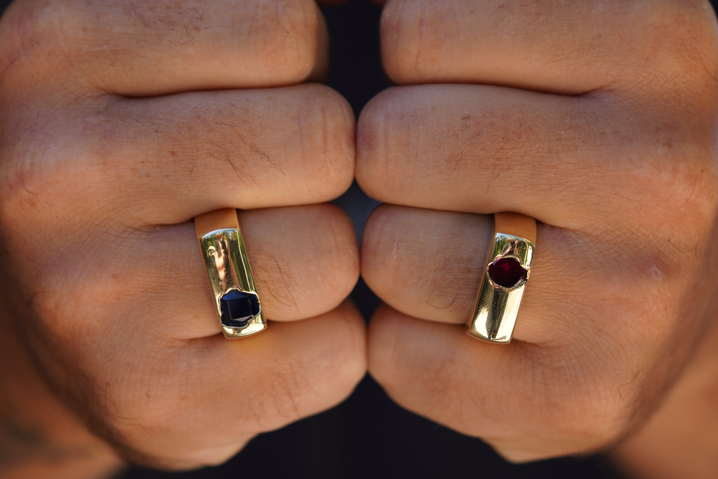 Mens Signet Ring 2ct Ruby